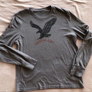 American Eagle Long Sleeve Gray Tshirt
